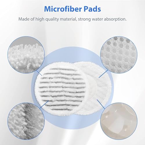 12 Pack Sinnya Shark Steam Mop Replacement Pads S8001/S7000 Compatible