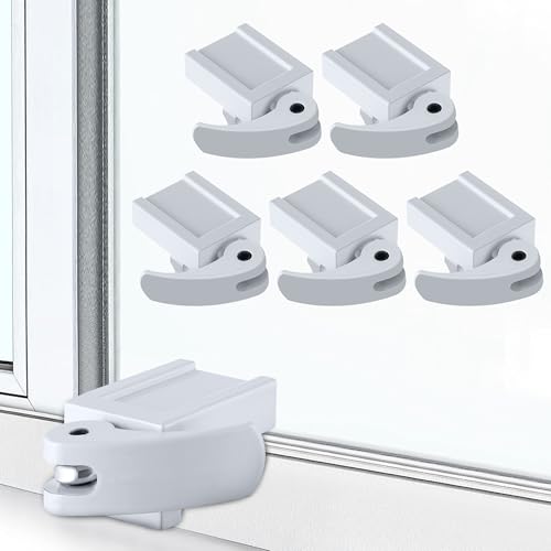 Enhon 5 Pack Short 1-3/16 Inch Diecast Sliding Window Locks - Secure Ventilation