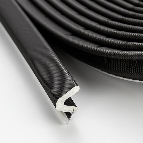 Ravinte Weather Stripping Door Seal 26 FT Black Q-Shaped Foam Kerf Strip