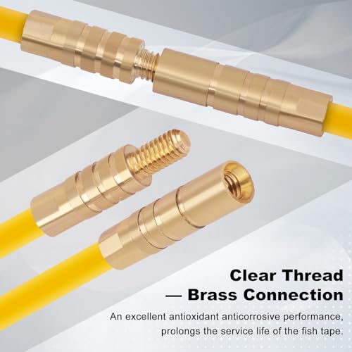 22FT Fiberglass Wire Running Kit with 16 Rods & Attachments - Boeray