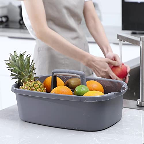 JiatuA Large Portable Shower Caddy Basket Dark Gray - Cleaning & Storage Organizer
