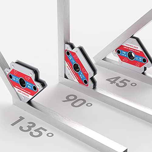 YESWELDER 50 LB Welding Magnet-4 Pieces of Magnetic Welding Holder 50 LBS Holding Power Welding Accessories