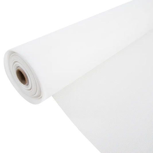 homeemoh Windows and Door Screen Mesh Replacement, 39.3 x 157.4 Inch Cuttable DIY Adjustable Nylon Netting Roll for Patio, Porch, Sliding Doors, White