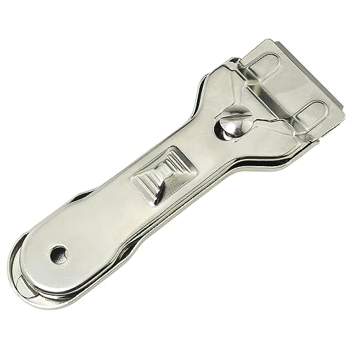All Metal Heavy Duty Scraper Tool (5 blades) for Removing Stains and Cleaning Stovetops Countertops Appliances and Glass Debris