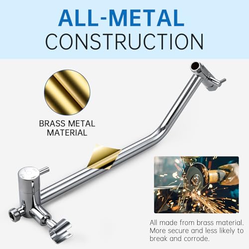 G-Promise All Metal Shower Diverter with 13.5 Inch Chrome Extended Holder