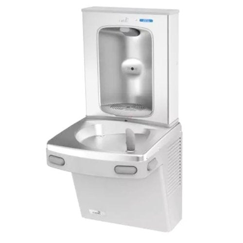 Oasis VersaCooler Water Drinking Fountain Wall Mount Indoor in Greystone with Electric Bottle Filling Station, 8PH, ADA Compliant Water Cooler - Stainless Steel - 18" D x 18" W x 38" H