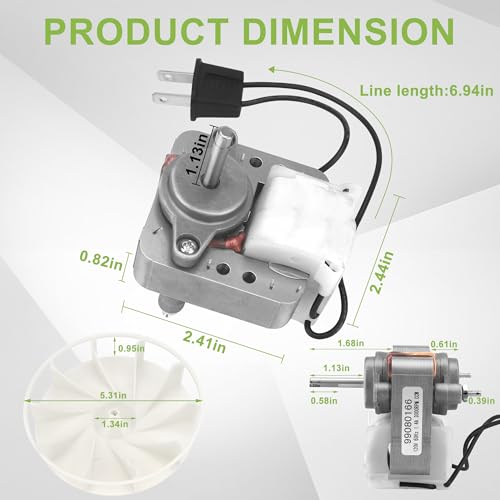 TOMOON Bathroom Vent Fan Motor Replacement for Broan NuTone S99080166