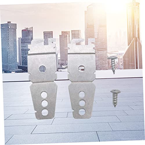 DOITOOL 2pcs Dishwasher Under-Counter Mounting Bracket Kit, Silver 7.60×2.60×0.10cm
