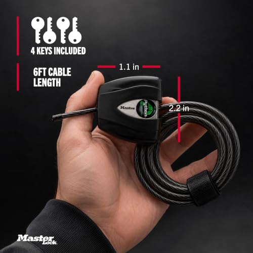 Master Lock Python Cable Lock 2-Pack Heavy Duty Keyed Outdoor Security