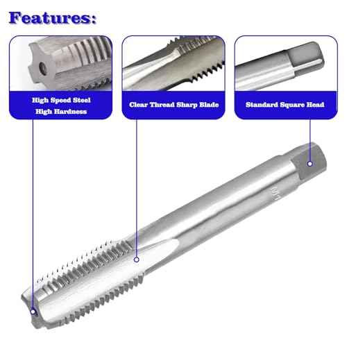 M12 x 1.25 Metric Thread Tap and Die Set, M12 x 1.25mm High-Speed Steel Machine Tap and Die Set, Right Hand Thread Tap and Round Thread Die
