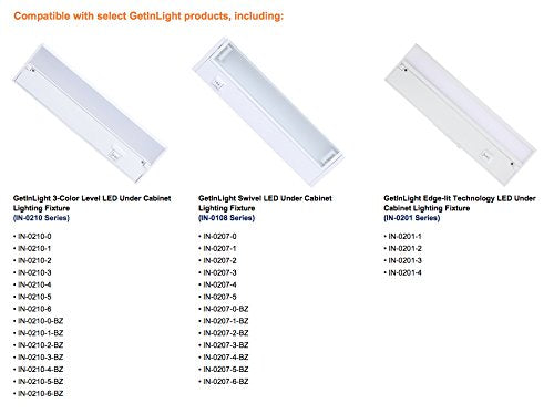 GetInLight Linking Cord for IN-0202, IN-0207 and IN-0210 Series, White, 24-Inch, JC1-24-WH