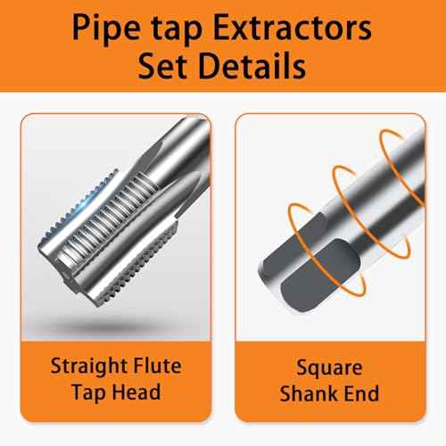 DECKRKAT 2-Piece 1/4" NPT Pipe Tap - High Carbon Steel Pipe Threading Tool, 18 Threads Per Inch Precision Internal Tap for Plumbers, Mechanics & DIY, with Protective Case.