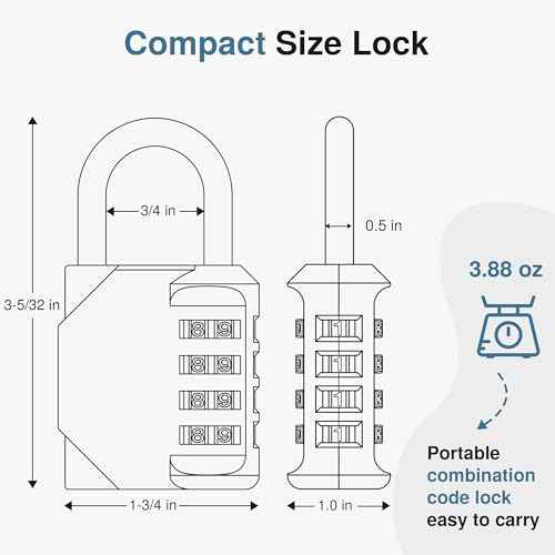Puroma Combination Lock 4 Digit Waterproof Locker Locks Secure Outdoor Padlock for Gym Lockers, Toolboxes, Gates, Fences, Storage, Sports Locker, Cabinets (Rose Pink)