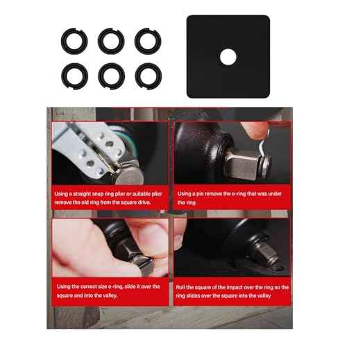 (4+4 Sets) 3/8¡± and 1/2" Impact Retaining Ring Clip with O-Ring for Electric/Pneumatic Type Impact Wrench, Retainer Ring Anvil Install Tool Included
