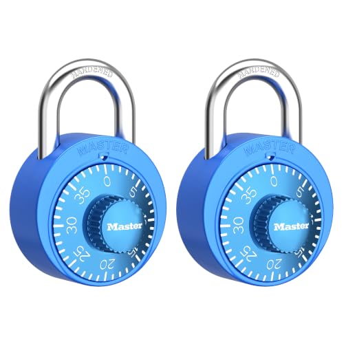 Master Lock Blue 2-Pack Combination Padlocks for Gym & Locker Security