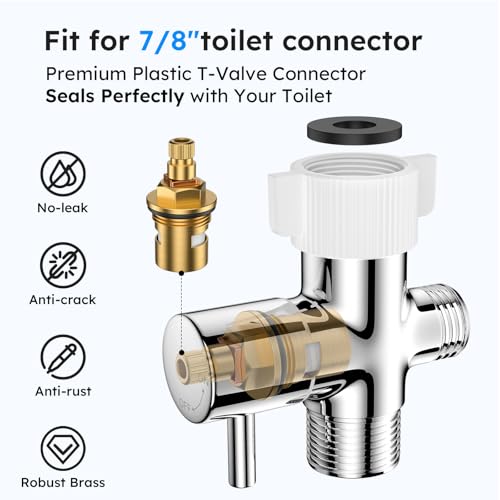 Arofa Handheld Bidet Sprayer for Toilet - Brushed Nickel, 1 Pack