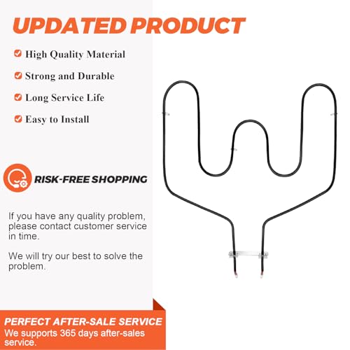 Beaquicy WB44T10011 Oven Bake Element Replacement for GE/Kenmore – 3410W 220V, 16.5" Long