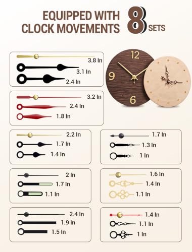 3 Pack Quartz Clock Movement Kit with Small Hands for DIY Repair