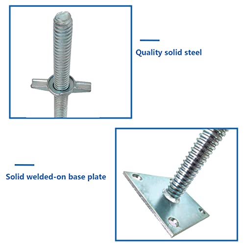 GaeaAuto 18-Inch Solid Steel Adjustable Leveling Jack Set for Scaffold Stability