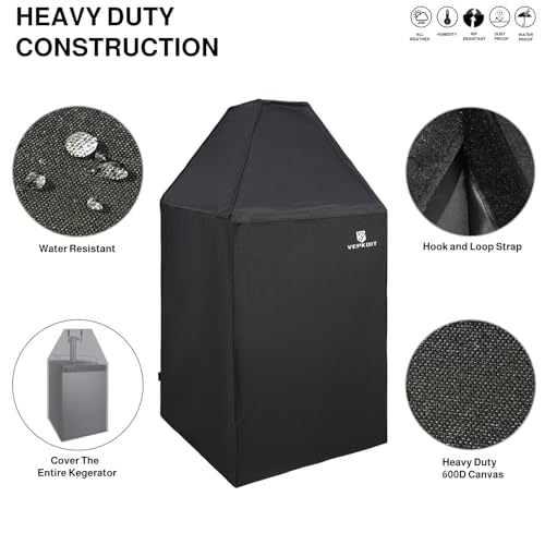 VEPKOIT Beer Tower Cover – Outdoor Kegerator Cover for Residential Use (Beer Tower Cover)