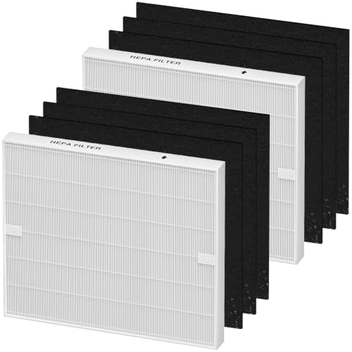 Cabiclean 2 Pack AP-1512HH Filter Replacement for Coway Airmega AP-1512HH/200M with 6 Carbon Filters – Includes 2 HEPA + 6 Pre-Cut Carbon Filters