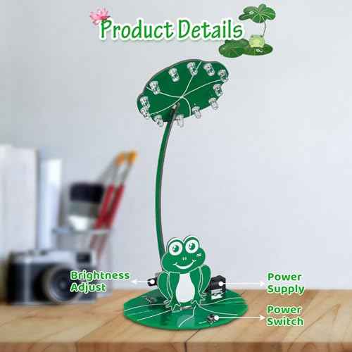 DIY Night Light Soldering Practice Kit, PEMENOL Soldering Projects with Brightness Adjustable Power Switch for Family Friends Present STEM Education Desktop Decoration