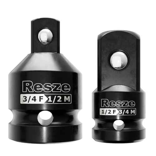 2PCS Impact Socket Adapter and Reducer Set,3/4"to 1/2" & 1/2"to 3/4" Drive Socket Adapter Set, Square Adapter Breaker Bar Wrench Conversion Kit Mechanic tools