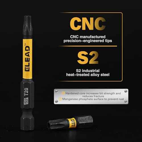 Tamper Proof Torx Bit Set: 25 Pieces T5-T40 Torx Security Bits Set | Torque Star Bits with 2.5" Magnetic Extension Bit Holder and Storage Box | S2 Steel