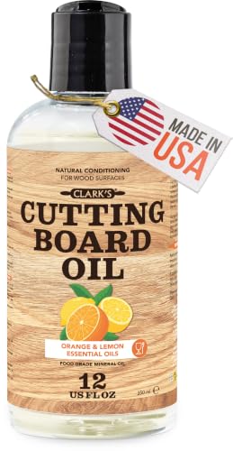 Clark's Orange & Lemon Scent Cutting Board Oil 12 oz Food Grade Mineral Oil