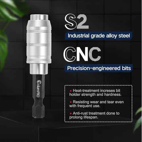 Quick Change Bit Holder for 1/4¡± Hex Drive, Screwdriver Extension Drill Bit Holder, S2 Shank, 2-3/8 inch long