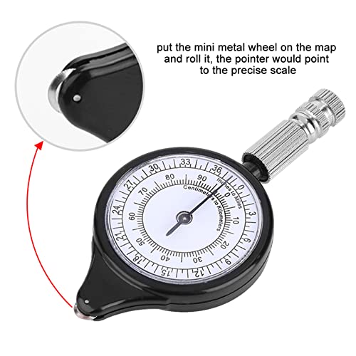 Keenso Mini Outdoor Map Measurer - Handheld Map Distance Wheel 9.5x4.5x1.3cm