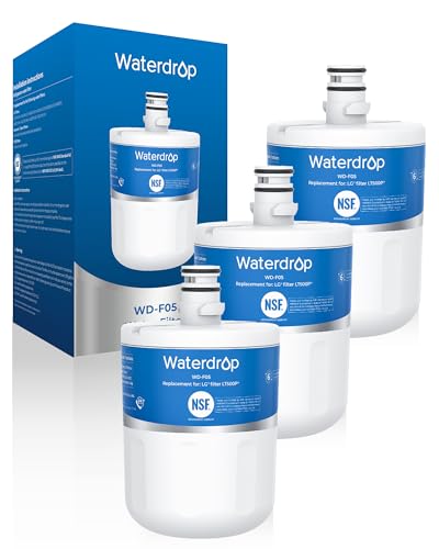 Waterdrop 5231JA2002A Refrigerator Water Filter 3 Pack - Compatible with LG LT500P
