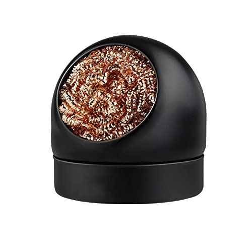 Soldering Iron Tip Cleaner Non-Slip Solder Tip Cleaning Wire Ball & Base Holder Soft Coiled Brass Tip Cleaner Kit