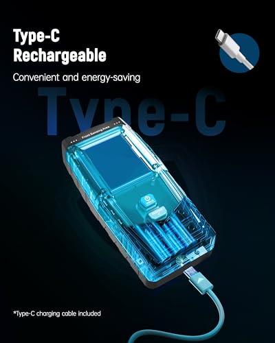 ERICKHILL Blue EMF Meter - Handheld Digital Electromagnetic Field Detector with LCD & Sound Alarm