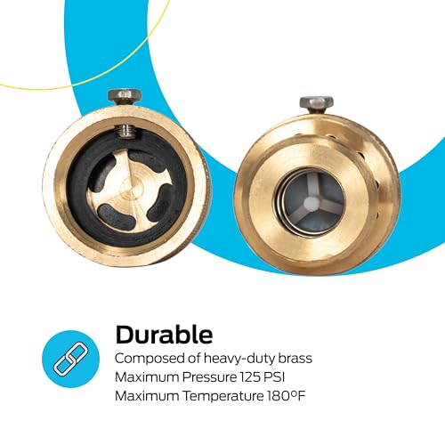Eastman Brass Anti-Siphon Vacuum Breaker for Garden Hose Fittings - 3/4 Inch FHT x MHT, Model 20199