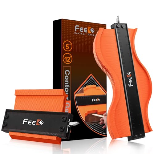 Feeke Contour Gauge 12+5 Inch with Lock | Dual-Sided Duplicator for Woodworking
