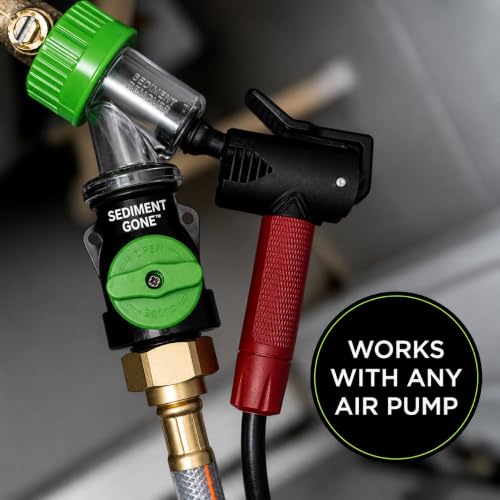 Sediment Gone Water Heater Flush Kit & Sediment Removal Tool for Tank Cleaning