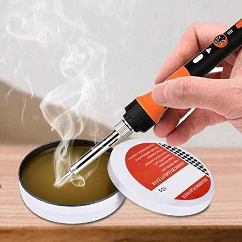 AccEncyc Solder Core Wire and Rosin Paste Flux Kit Tin Lead Rosin Core Solder Wire & Rosin Paste Flux for Electrical Soldering 60-40 (0.8mm, 50g)