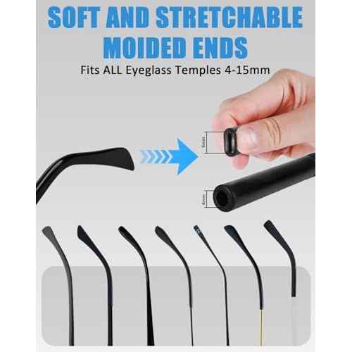 BILIONE Braided Glasses Strap, Eyeglasses & Sunglasses Lanyard Cord for Men Women, Black Eye Glasses Holders Around Neck for Sports, Adjustable Eyewear Retainer Safety String Rope, Pack of 3