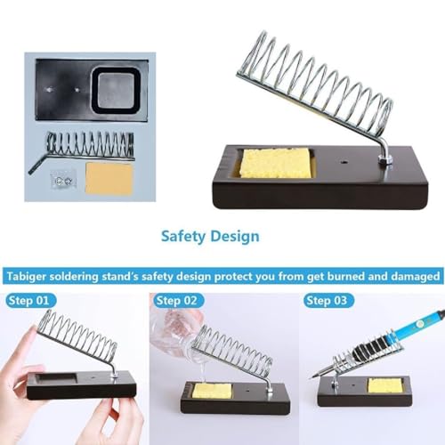 Soldering Iron Kit, Digital Multimeter Kit, Multi Tester, Voltage Tester, Measures AC/DC Voltage, Current, Resistance/Continuity/Diode/Triode. Solder Iron, Adjustable Temperature (Red)
