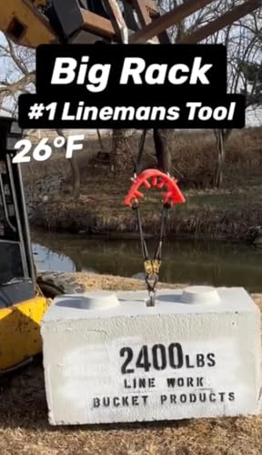 Line Work Bucket Tools Organizer Rack with 2 Hooks, 1000 lb capacity