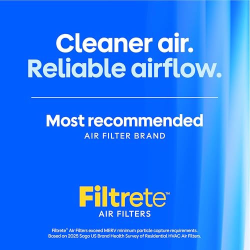 Filtrete 16x25x1 MERV 11 Air Filter - 3-Month Allergens & Pet Dander, 4 Pack