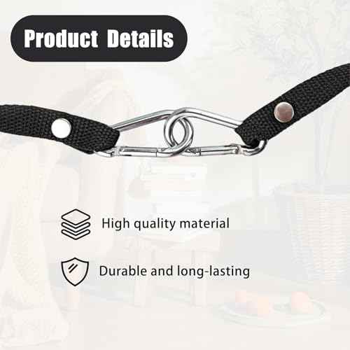 4pcs Tape Thong for Tool Belts, Electrical Tape Holder, Black Polyester Electrical Chain Strap