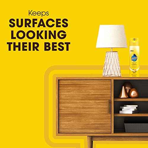 Pledge Enhancing Polish, Furniture & Wood Spray, Lemon Scent, 9.7oz