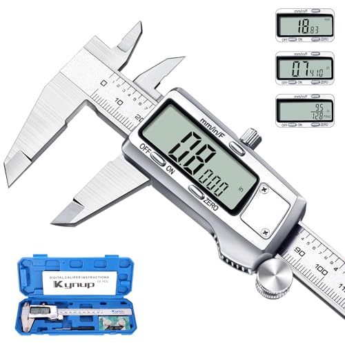 Kynup Digital Caliper 6 Inch, Precise Stainless Steel Measuring Tool