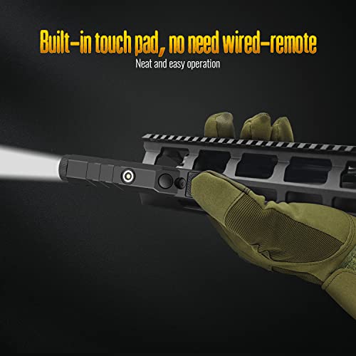 DEFENTAC White 1750 Lumens Zoomable Tactical Rifle Flashlight