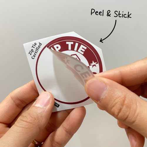 GRITKULTURE Zip Tie Certified Decal 10 Pack for Carpenter Technician Mechanic Electrician DIY Construction 2" Hard Hat Sticker Die-Cut Vinyl Sticker for Water Bottle Tumbler Laptop Cars