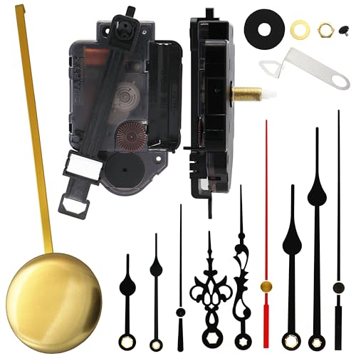 TIKROUND Pendulum Clock Movement Replacement Kit with 9/10 Inch Shaft