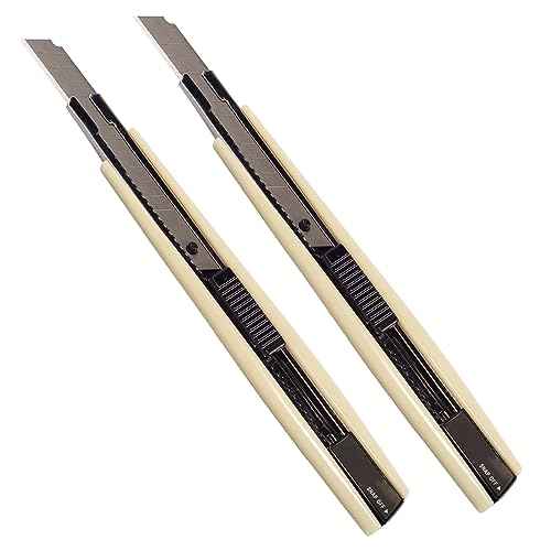 2pcs Utility Knife 9mm 60 Degree Foil Blade Cutter Snap Off Retractable Wrap Gift Box Paper Wallpaper Craft Abs Anti-slip Handle Auto Lock Cutter