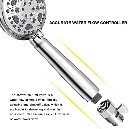 Silver Brass Shower Flow Control Valve G1/2 for Shower Head & Hose